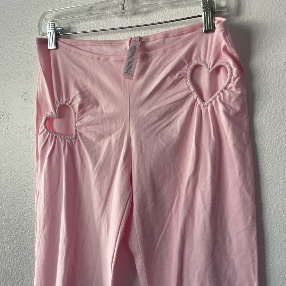 SKIMS Cotton Jersey Heart Cut Out Legging Sz Large BO-PNT-7846 Cherry Blossom - Picture 3 of 6